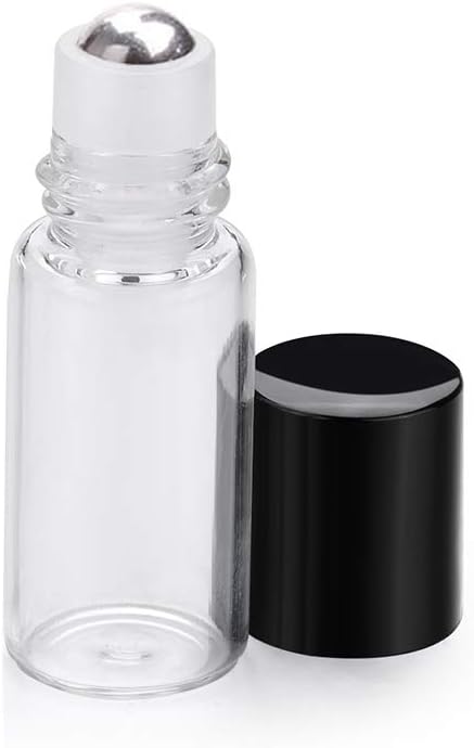 New! 3ml Clear Glass Roller Bottle